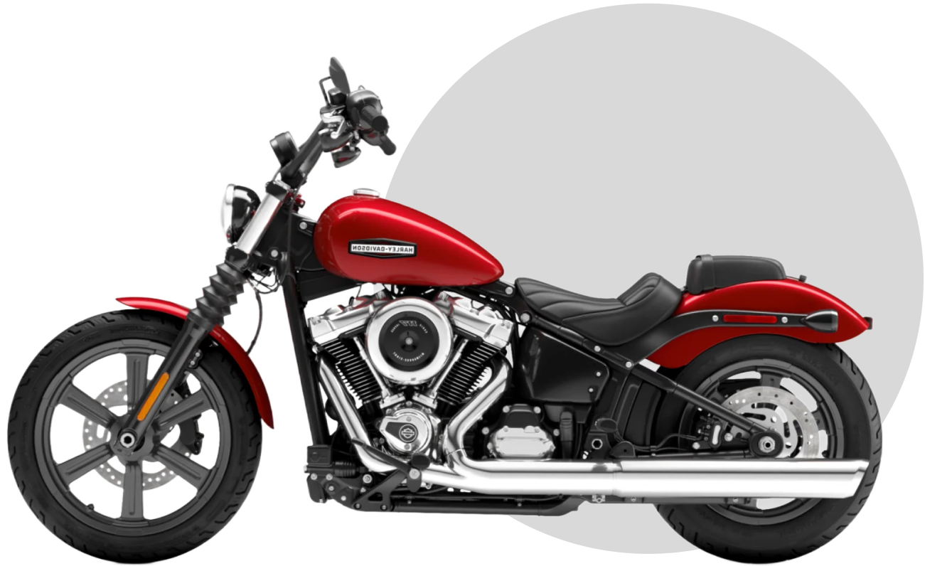Used red harley davidson with gray paint onto the metallic parts